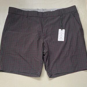 Stylish Men's Checkered Shorts - Black and Red